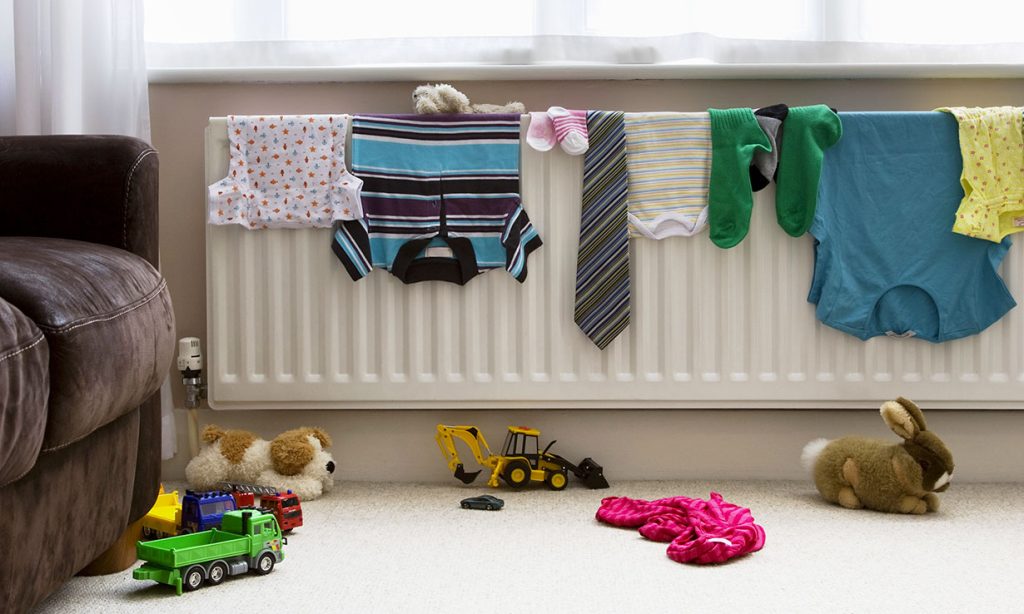Hanging your laundry on radiators may be causing problems